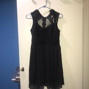 Gray short halter dress